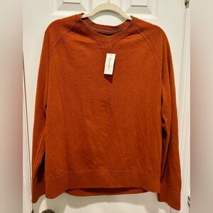 Banana Republic Men's Burnt Orange Merino Crewneck Sweater L NWT